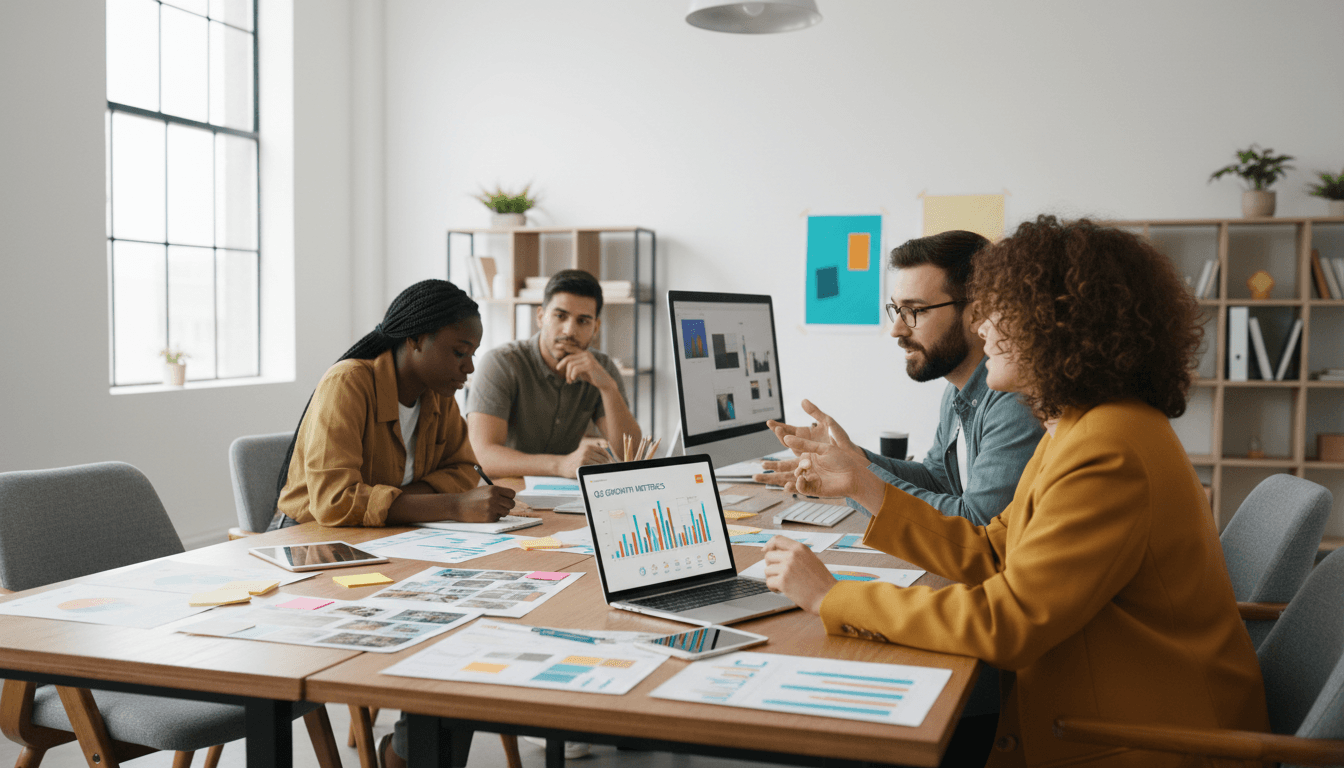 Team strategizing on marketing campaign