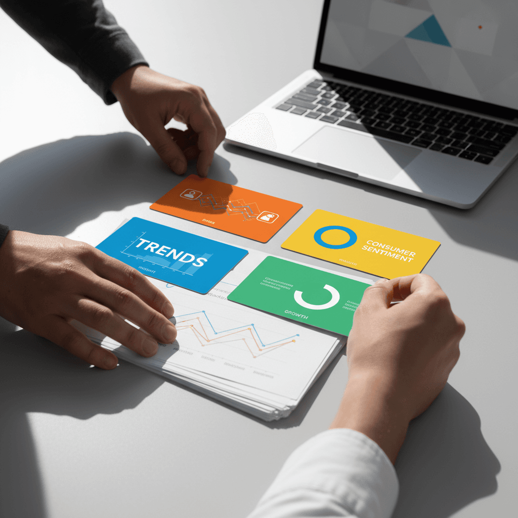 Marketing strategist analyzing consumer data and market insights